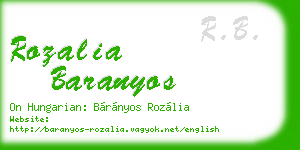 rozalia baranyos business card