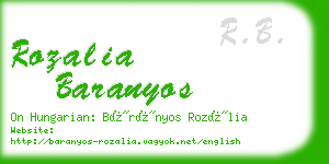 rozalia baranyos business card